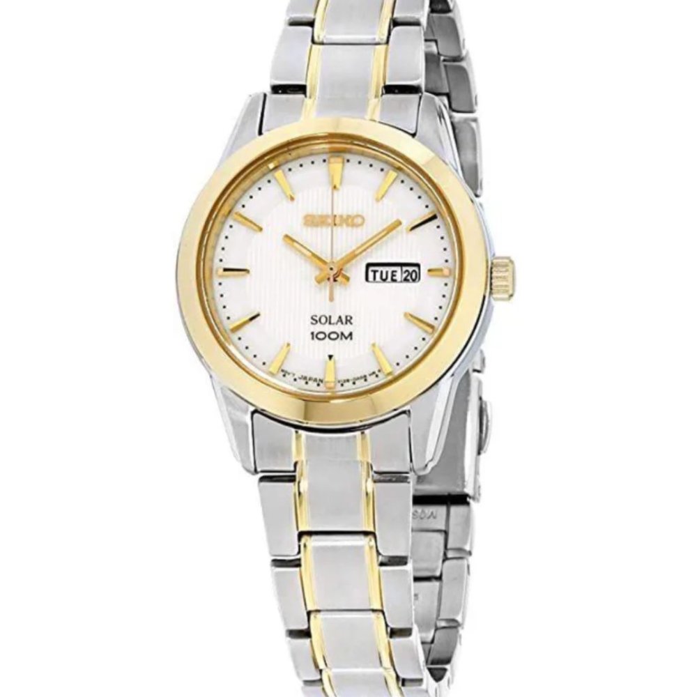 Seiko Women's White Solar Watch